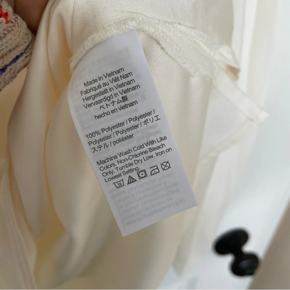 NEW WITH TAGS J. Crew‎ Ivory Cream Crepey Long Sleeve Career Blouse XS Petite